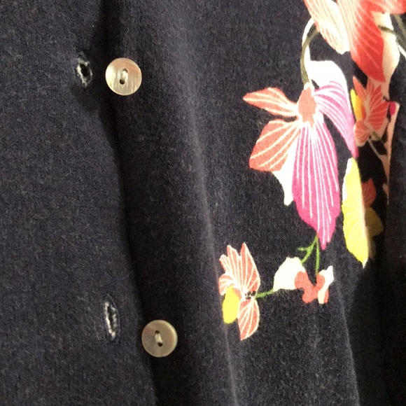 A New Day Target Brand Blue Floral Cardigan - Picture 6 of 6